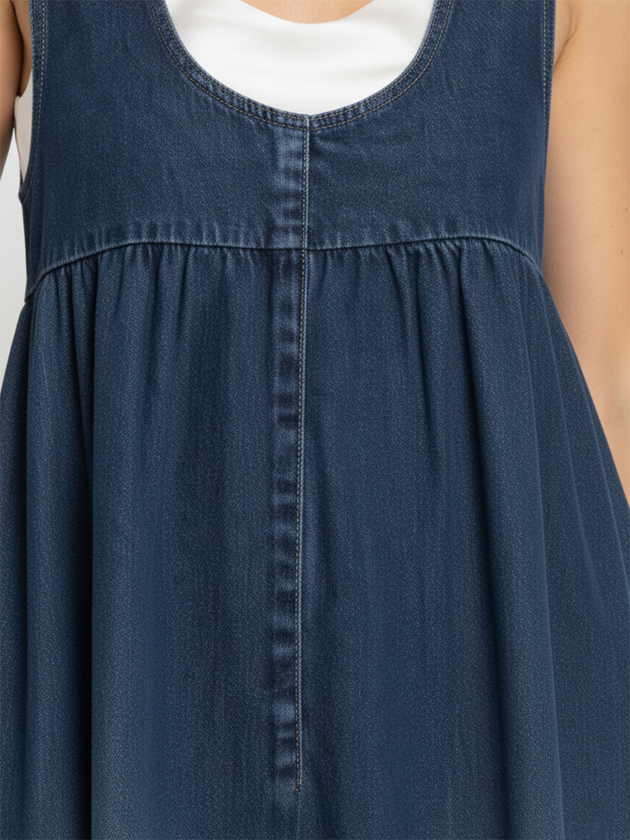 Karen | Maxi šaty z jemného a praného vintage denimu