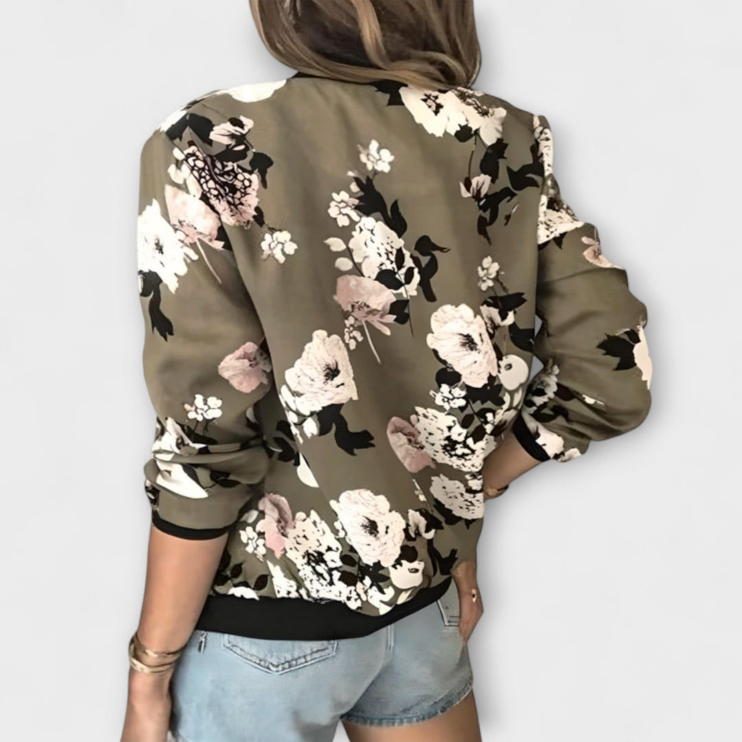 Kaelin - Elegantní bomber bunda s květinovým vzorem