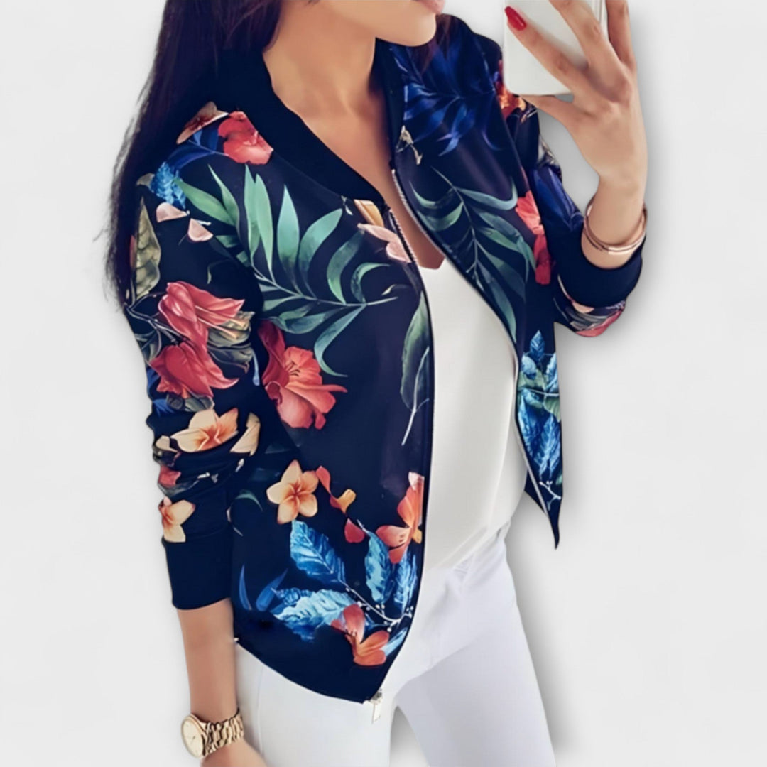 Kaelin - Elegantní bomber bunda s květinovým vzorem