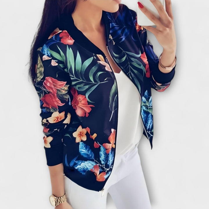 Kaelin - Elegantní bomber bunda s květinovým vzorem