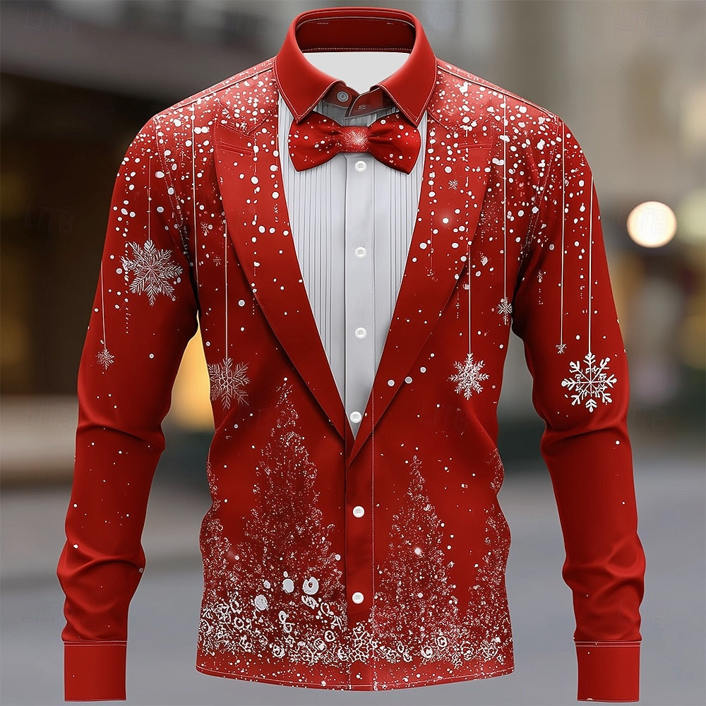 FEESTELIJK TUXEDO OVERHEMD MET LANGE MOUWEN