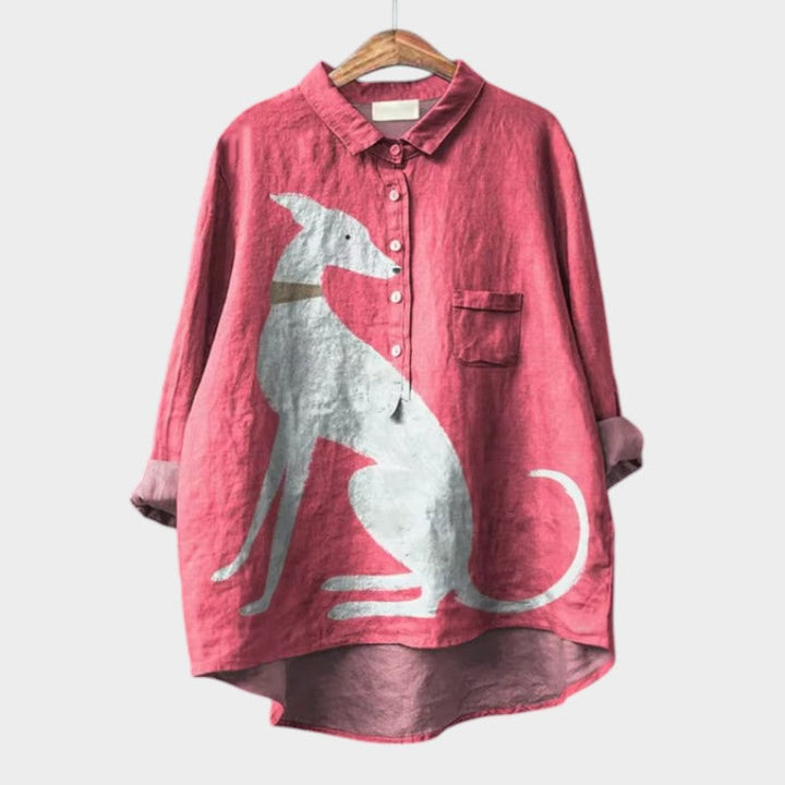 Palmira™ | Tijdloze Linnen Blouse met Print